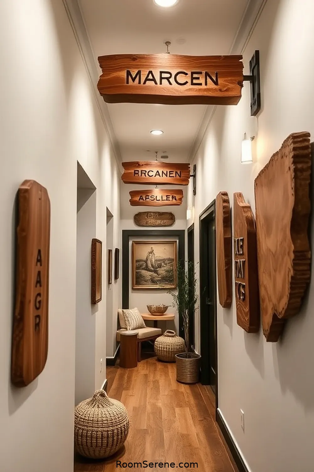 25 Ways to Create Comfort and Coziness in Your Hallway Using Recycled Wood 8 Decorative Wood Signage for 25 Ways to Create Comfort and Coziness in Your Hallway Using Recycled Wood
