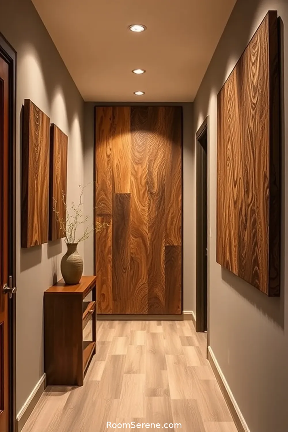 25 Ways to Create Comfort and Coziness in Your Hallway Using Recycled Wood 3 Reclaimed Wood Wall Art for 25 Ways to Create Comfort and Coziness in Your Hallway Using Recycled Wood