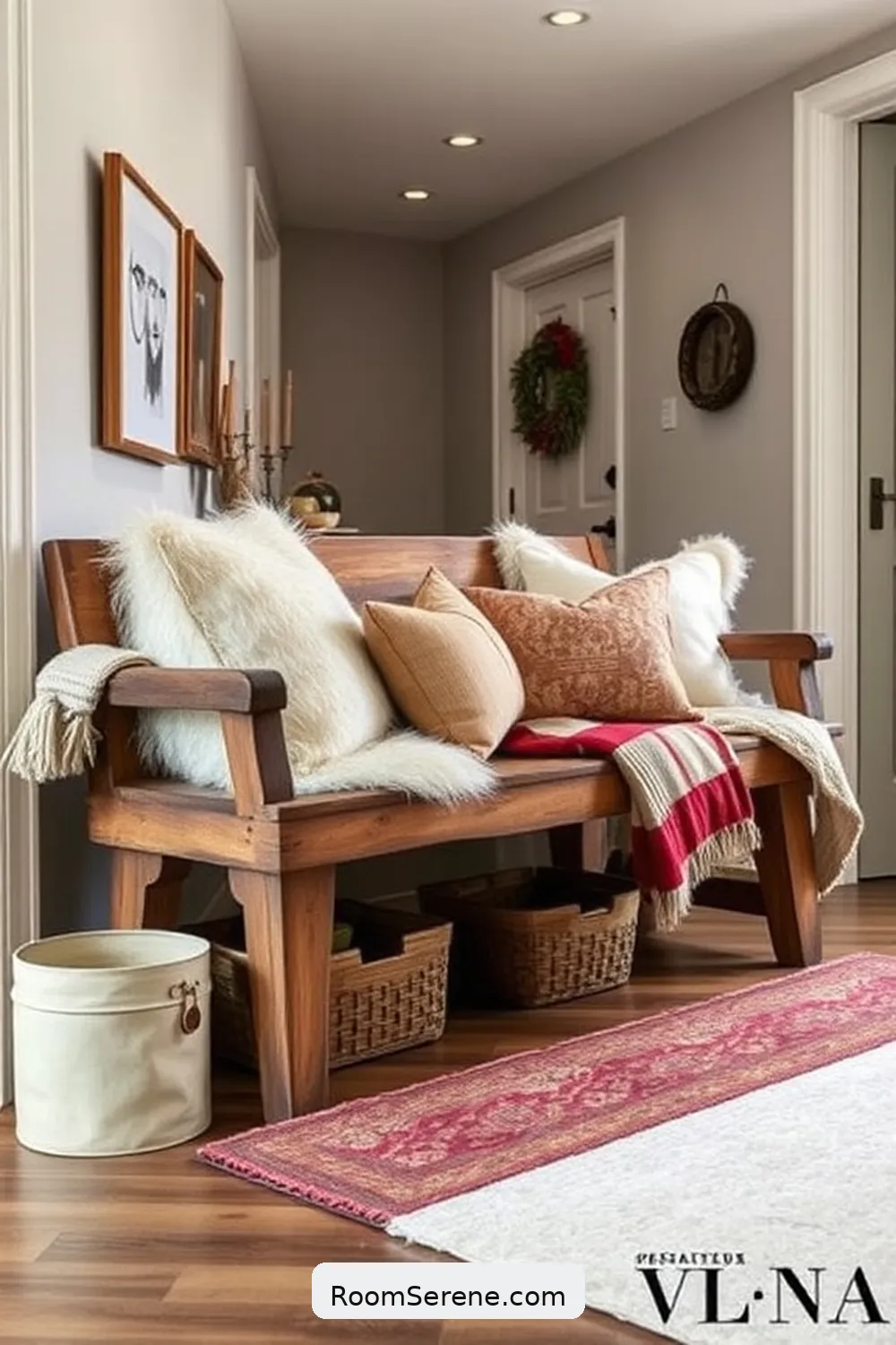 25 Ways to Create Comfort and Coziness in Your Hallway Using Recycled Wood 6 Upcycled Wood Bench for 25 Ways to Create Comfort and Coziness in Your Hallway Using Recycled Wood