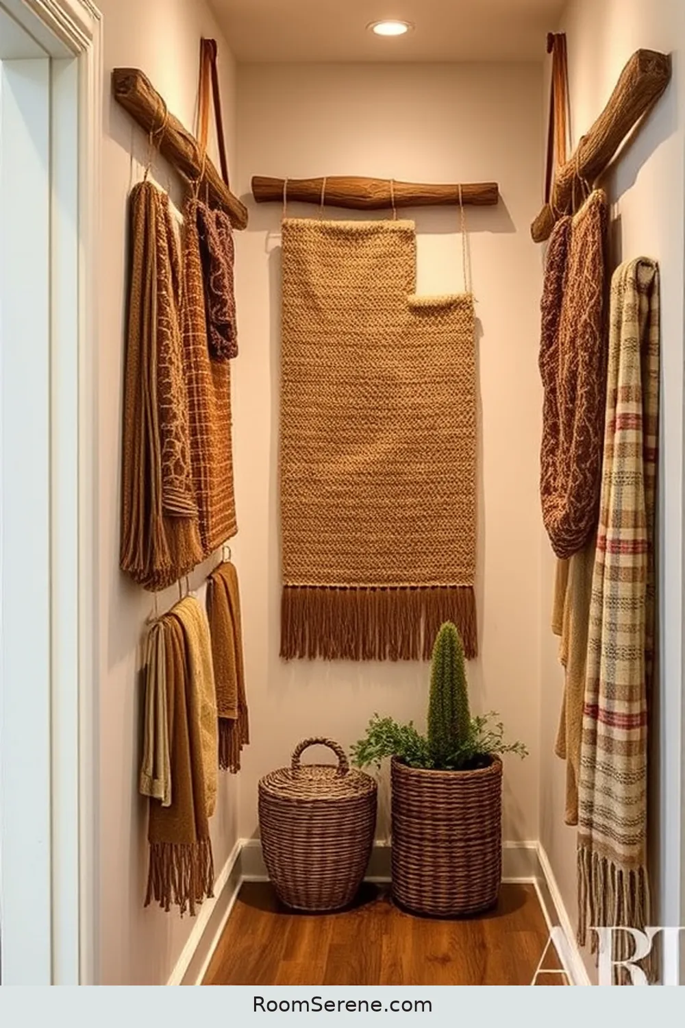 25 Ways to Create Comfort and Coziness in Your Hallway Using Recycled Wood 12 Wood and Fabric Wall Hangings for 25 Ways to Create Comfort and Coziness in Your Hallway Using Recycled Wood