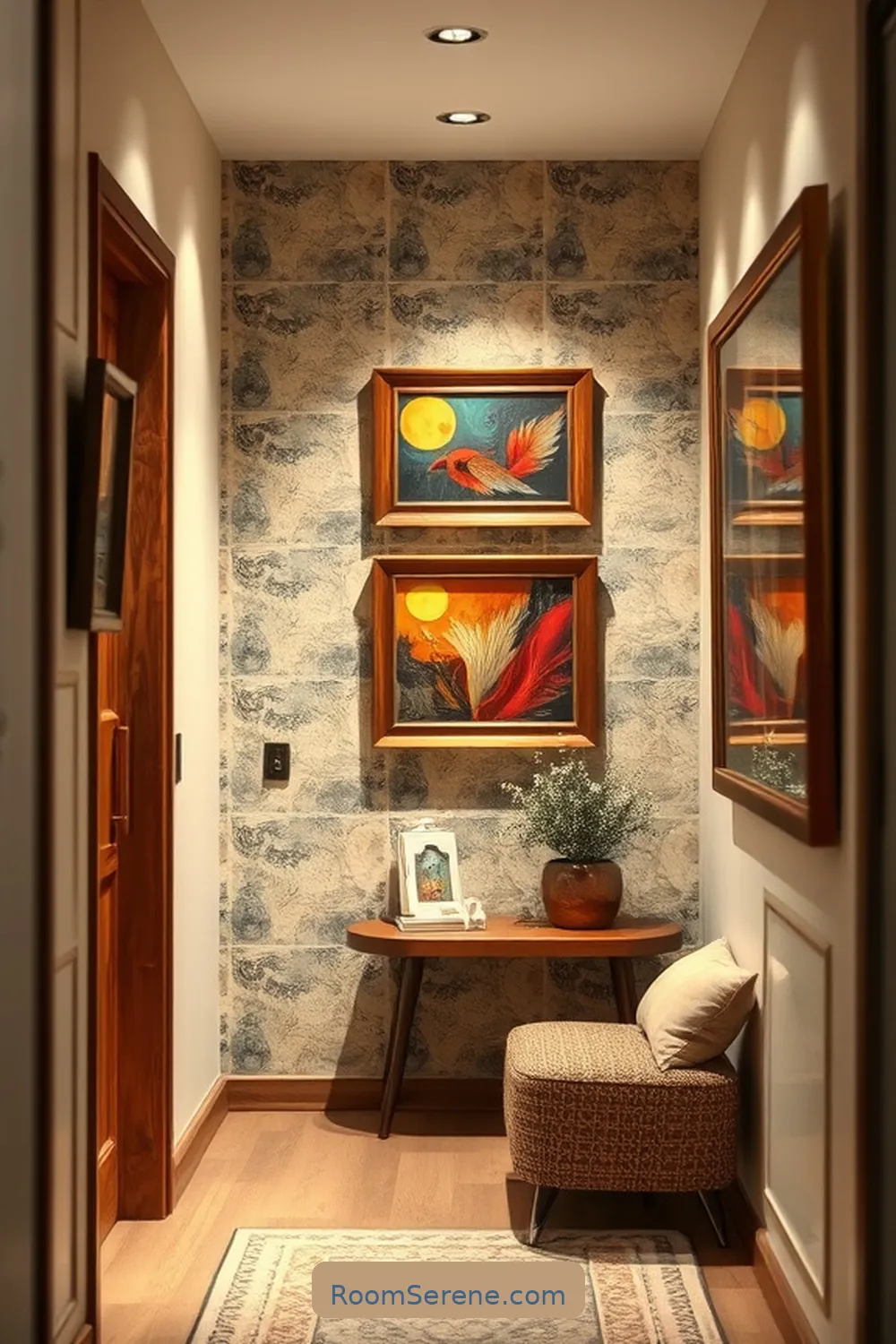 25 Ways to Create Comfort and Coziness in Your Hallway Using Recycled Wood 5 Wooden Picture Frames for 25 Ways to Create Comfort and Coziness in Your Hallway Using Recycled Wood