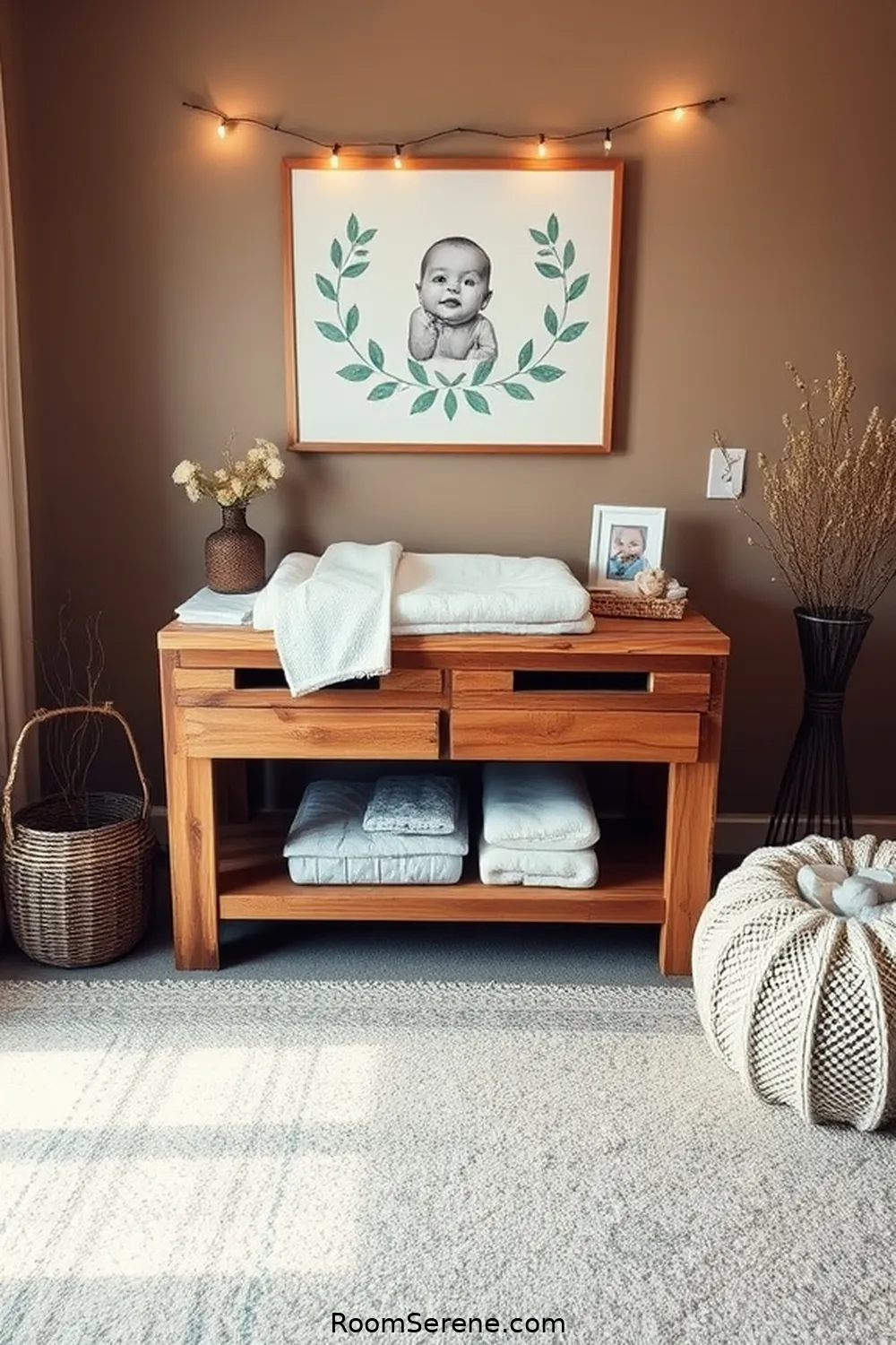 25 Ways to Create Comfort and Coziness in Your Nursery Using Reclaimed Materials 6 DIY Pallet Changing Table for 25 Ways to Create Comfort and Coziness in Your Nursery Using Reclaimed Materials