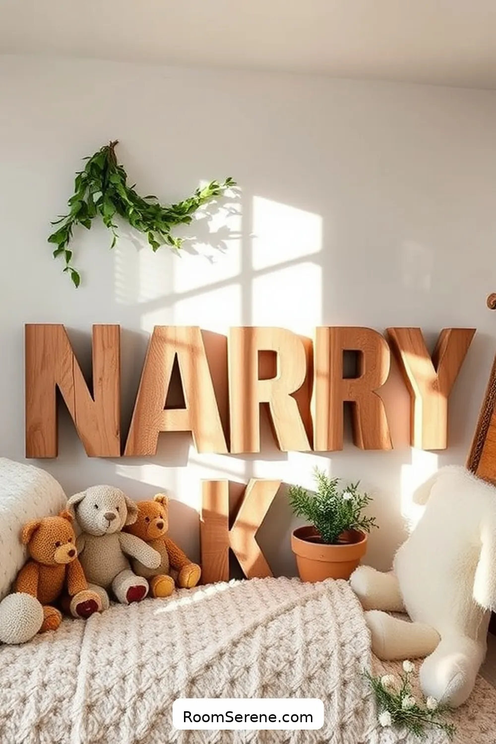 25 Ways to Create Comfort and Coziness in Your Nursery Using Reclaimed Materials 23 Salvaged Wood Lettering for Nursery Name for 25 Ways to Create Comfort and Coziness in Your Nursery Using Reclaimed Materials