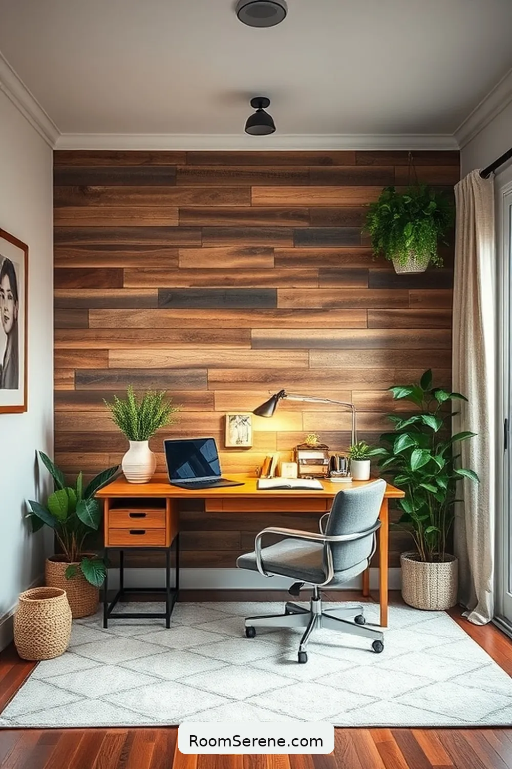 Achieve Comfort and Coziness in Your Home Office Using Recycled Wood 7 Crafting a Cozy Wood Feature Wall for Achieve Comfort and Coziness in Your Home Office Using Recycled Wood