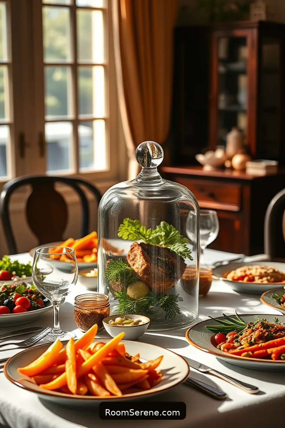 Boost Energy Efficiency in Your Dining Room Using Glass: 25 Ways 25 Use Glass Cloche for Serving for Boost Energy Efficiency in Your Dining Room Using Glass: 25 Ways
