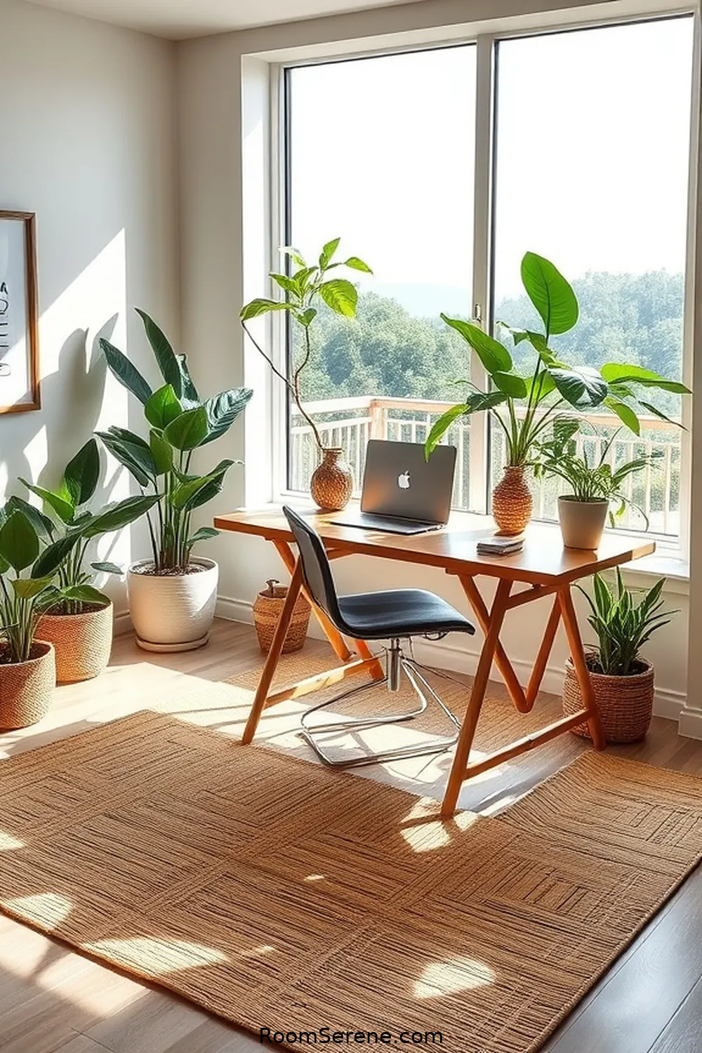 Add Bamboo Rugs for Comfort and Warmth for Boost Energy Efficiency in Your Home Office Using Bamboo: 19 Ways