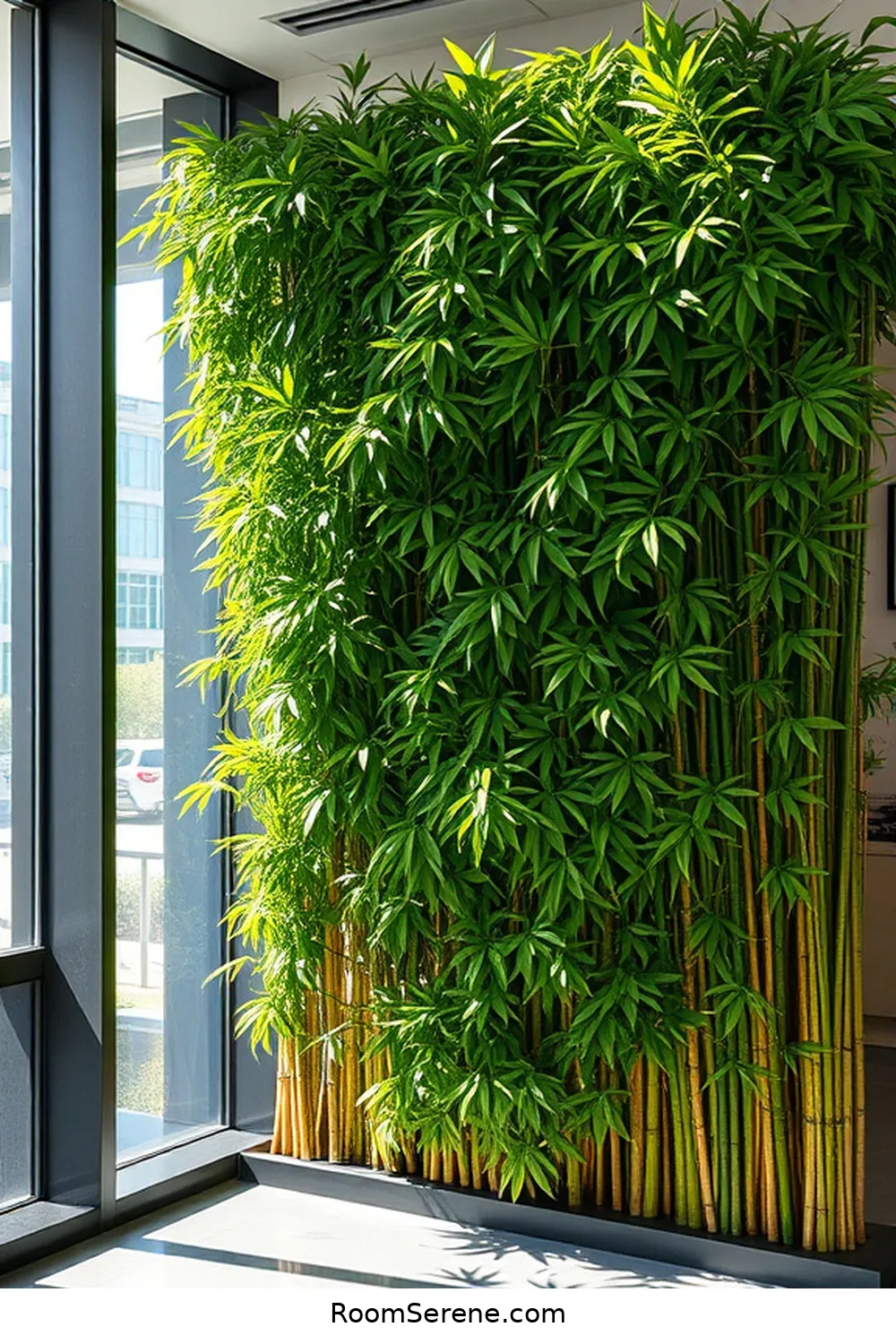 Create a Bamboo Wall Garden for an Inspiring Atmosphere for Boost Energy Efficiency in Your Home Office Using Bamboo: 19 Ways