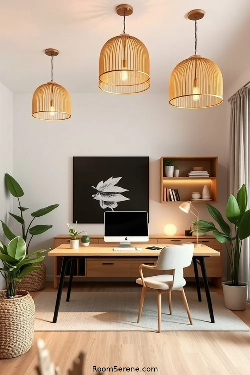 Select Bamboo Lighting Fixtures for Eco-Friendly Illumination for Boost Energy Efficiency in Your Home Office Using Bamboo: 19 Ways