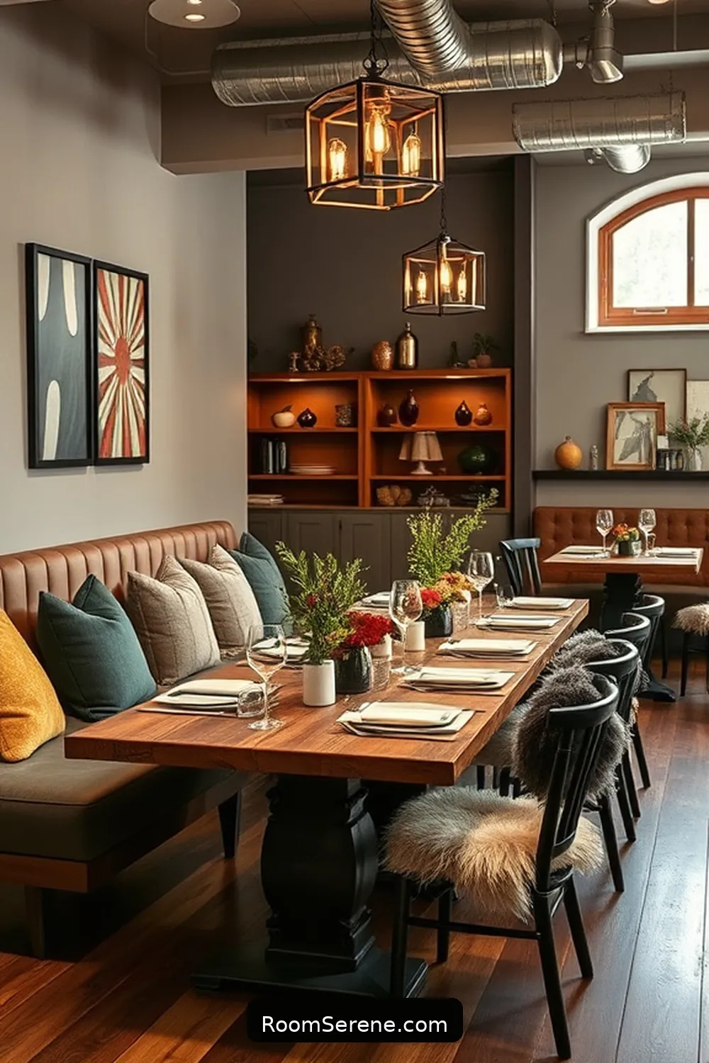 Mixing Modern and Rustic Elements for Create Comfort and Coziness in Your Dining Room Using Reclaimed Materials