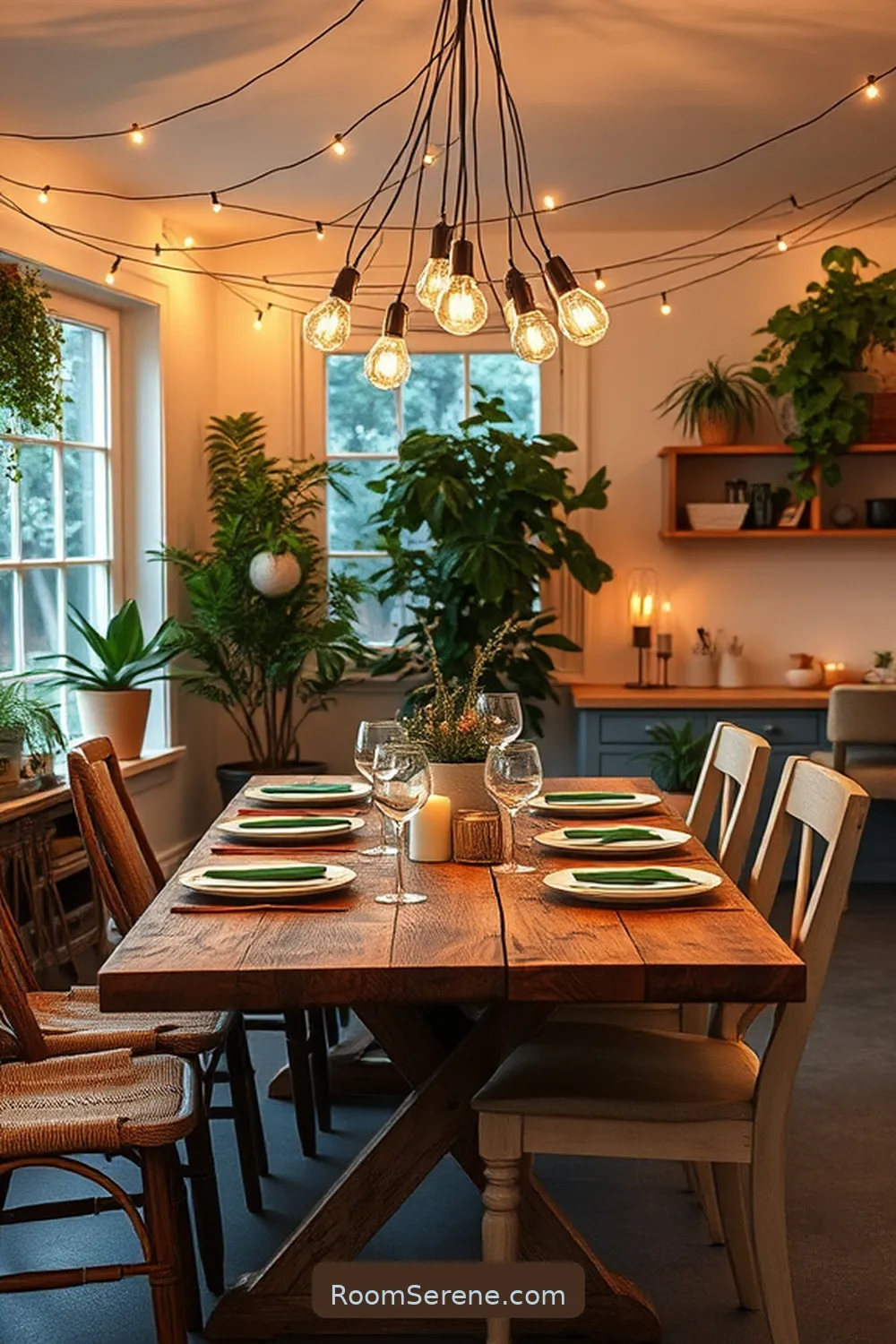 Solar String Lights for a Cozy Atmosphere for Create Comfort and Coziness in Your Dining Room Using Solar-Powered Lights