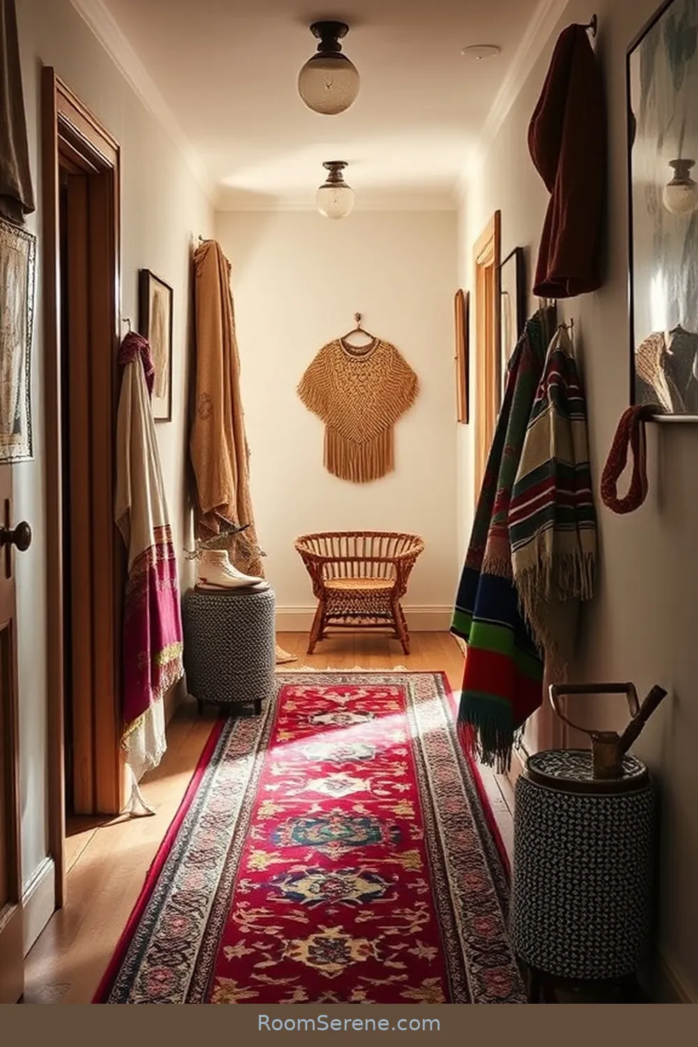 Create Comfort and Coziness in Your Hallway Using Reclaimed Materials 4 Adding Vintage Textiles for Warmth and Charm for Create Comfort and Coziness in Your Hallway Using Reclaimed Materials