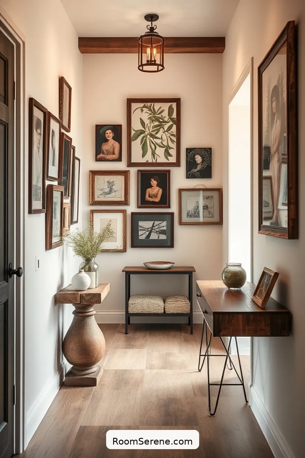 Create Comfort and Coziness in Your Hallway Using Reclaimed Materials 10 Designing a Gallery Wall With Salvaged Frames for Create Comfort and Coziness in Your Hallway Using Reclaimed Materials