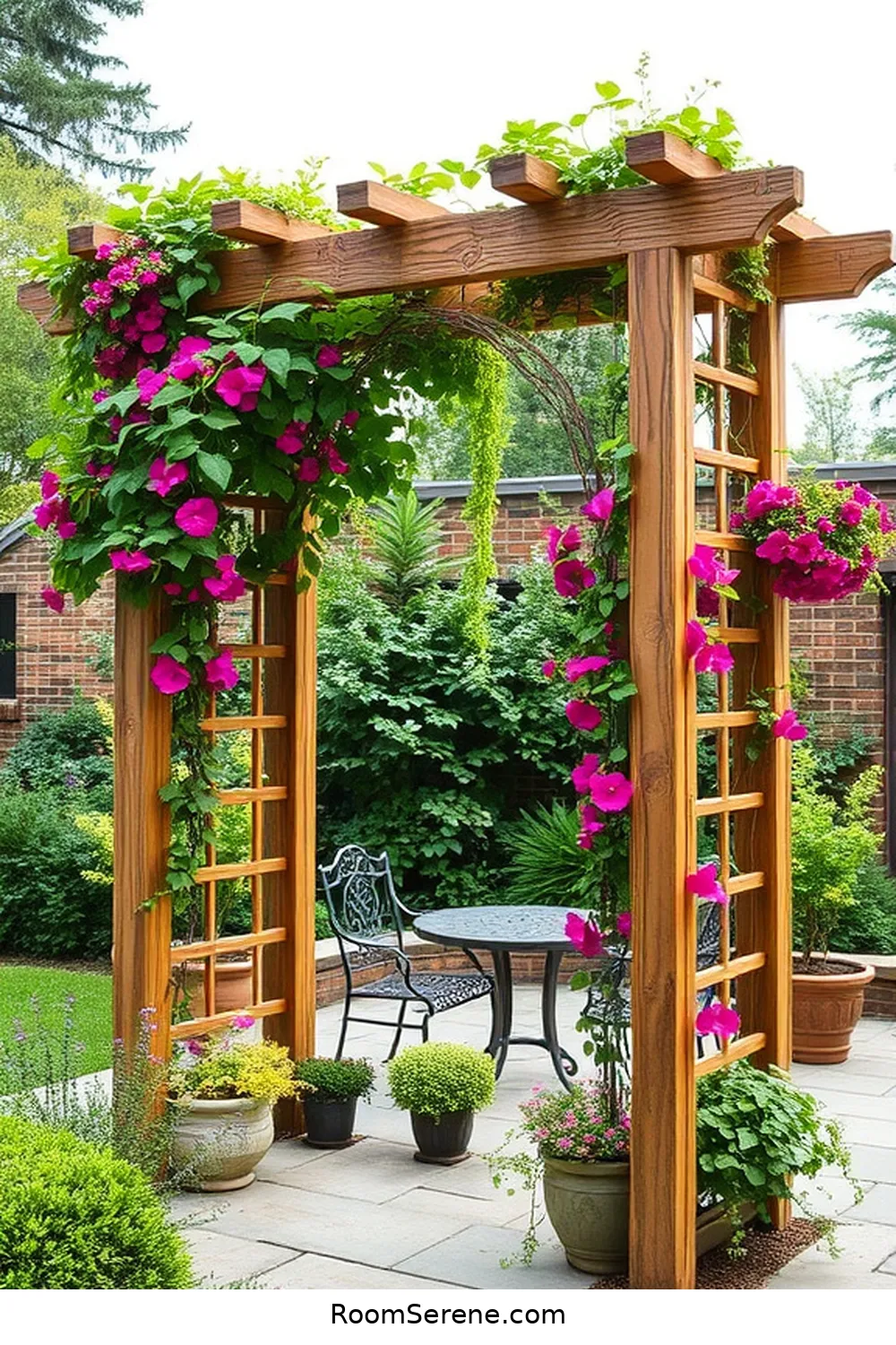 Create Outdoor Spaces With Patio Organization Ideas Using Recycled Wood 11 Assembling a Trellis for Climbing Plants for Create Outdoor Spaces With Patio Organization Ideas Using Recycled Wood