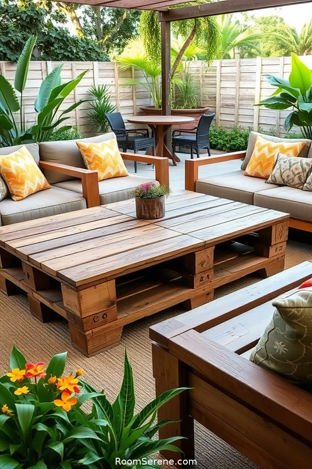 Create Outdoor Spaces With Patio Organization Ideas Using Recycled Wood 4 Crafting a Rustic Coffee Table From Pallets for Create Outdoor Spaces With Patio Organization Ideas Using Recycled Wood