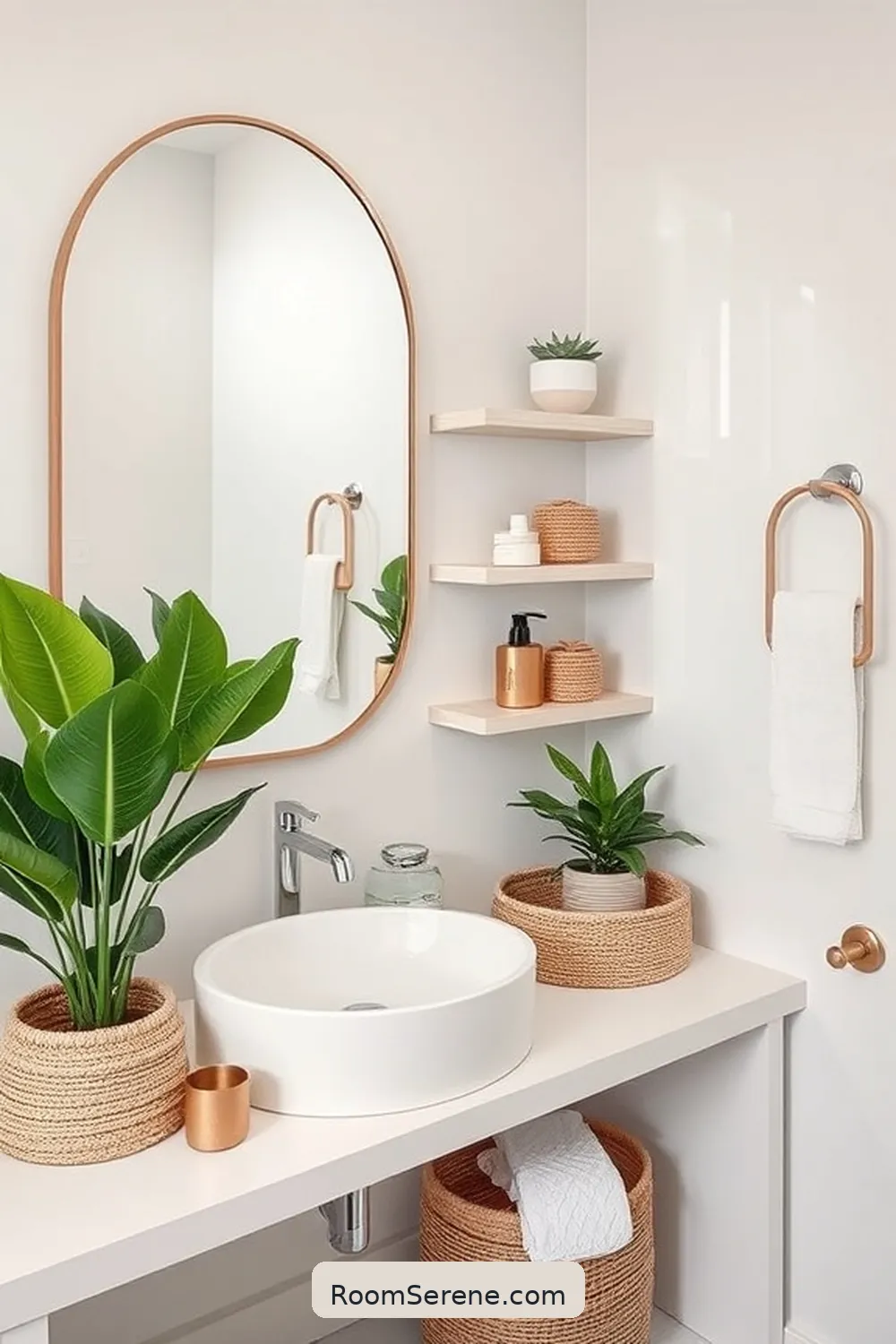 Maintaining a Clutter-Free Environment for Create a Functional Bathroom Workspace Design Using Natural Fibers