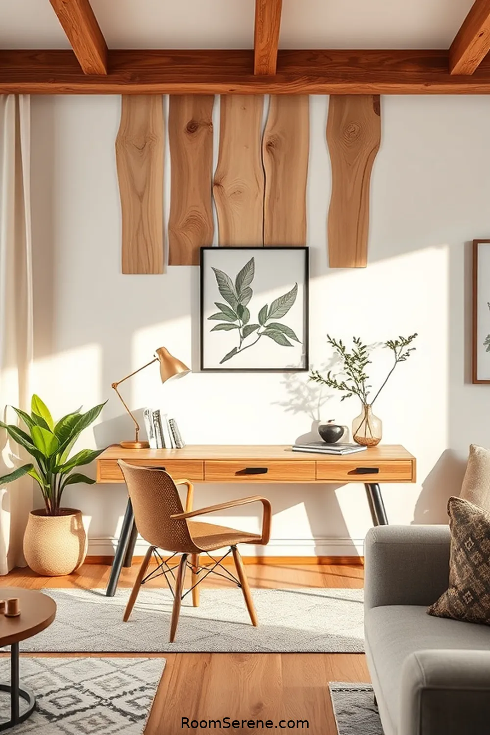 Create a Stylish Workspace Design in Your Living Room Using Recycled Wood 7 Enhancing Your Workspace With Recycled Wood Accents for Create a Stylish Workspace Design in Your Living Room Using Recycled Wood