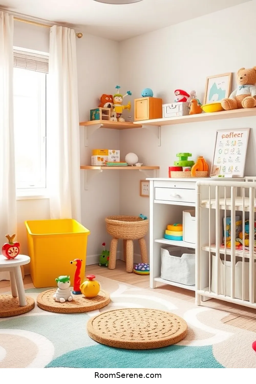 DIY Organization Ideas for a Tidy Nursery Using Cork 7 Cork Coasters as Identifiable Labels for DIY Organization Ideas for a Tidy Nursery Using Cork