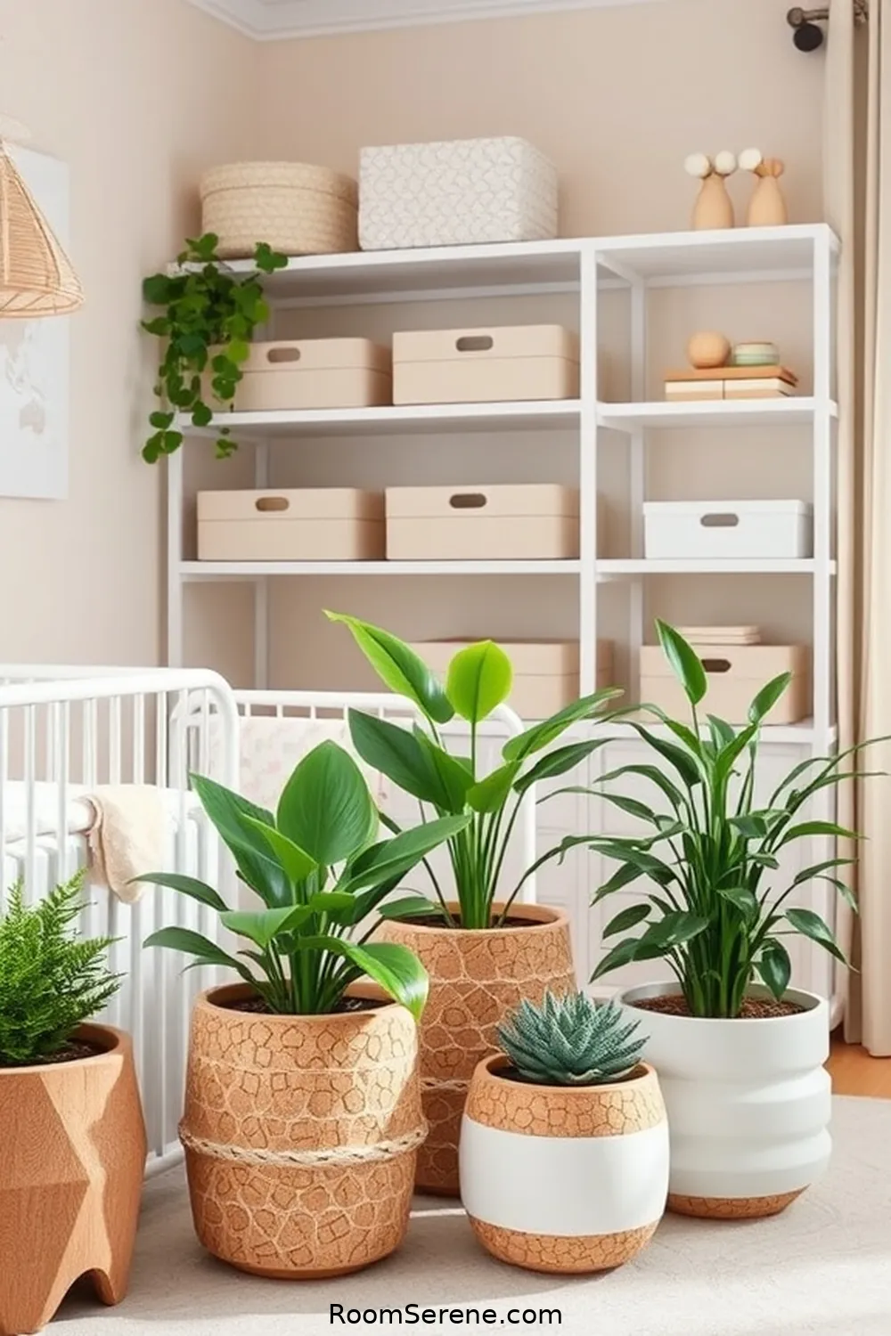 DIY Organization Ideas for a Tidy Nursery Using Cork 11 Cork Planters for a Touch of Green for DIY Organization Ideas for a Tidy Nursery Using Cork