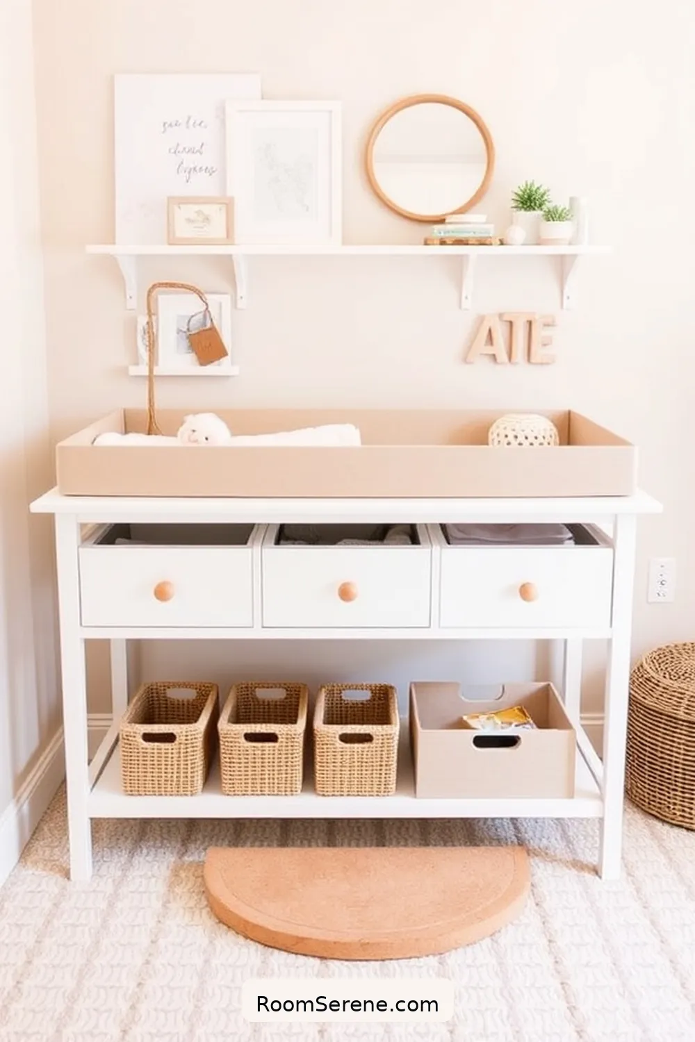 DIY Organization Ideas for a Tidy Nursery Using Cork 12 Cork Trivets for Safe Changing Station Use for DIY Organization Ideas for a Tidy Nursery Using Cork