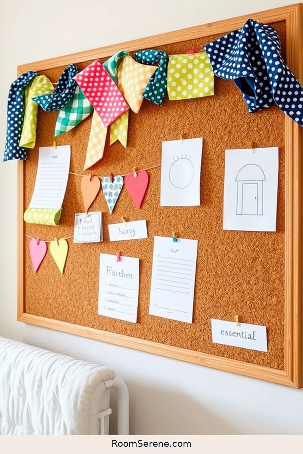 DIY Organization Ideas for a Tidy Nursery Using Cork 4 DIY Cork Bulletin Board for Important Reminders for DIY Organization Ideas for a Tidy Nursery Using Cork