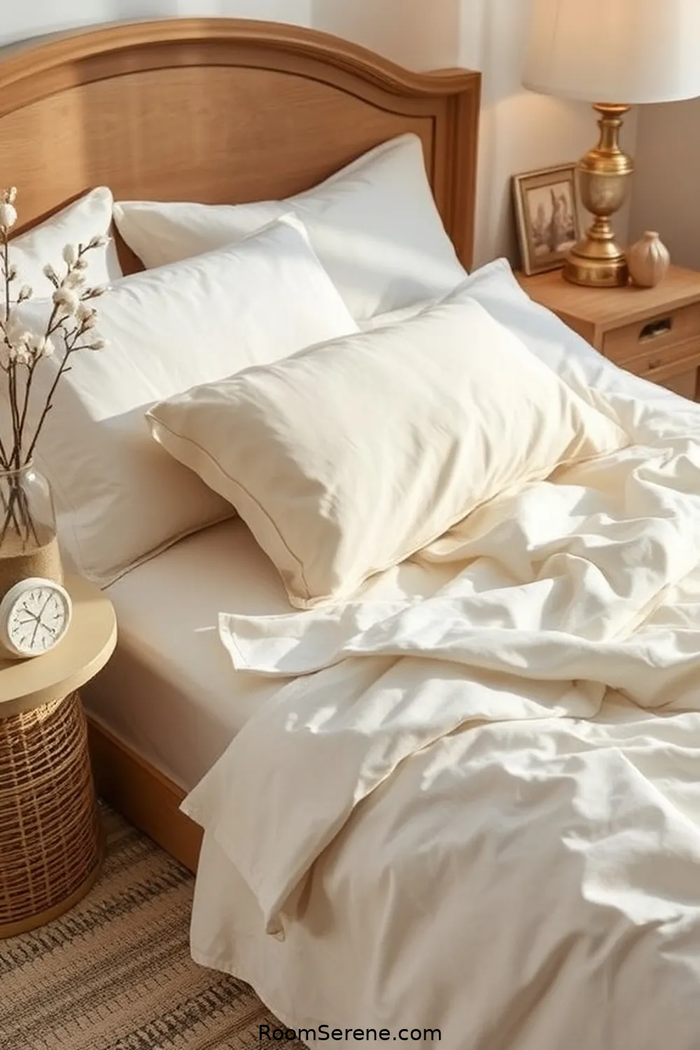 Organic Cotton Bedside Table Liners for Enhance Bedroom Comfort Using Organic Cotton: 19 Ways