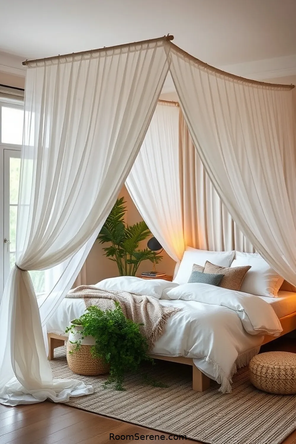 Organic Cotton Canopy for a Cozy Vibe for Enhance Bedroom Comfort Using Organic Cotton: 19 Ways