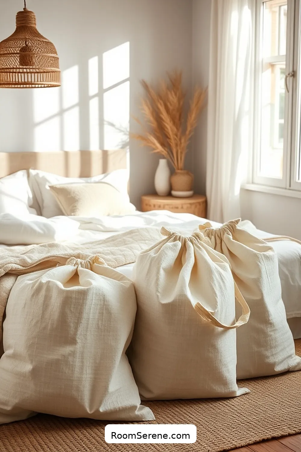 Organic Cotton Laundry Bags for Easy Organization for Enhance Bedroom Comfort Using Organic Cotton: 19 Ways