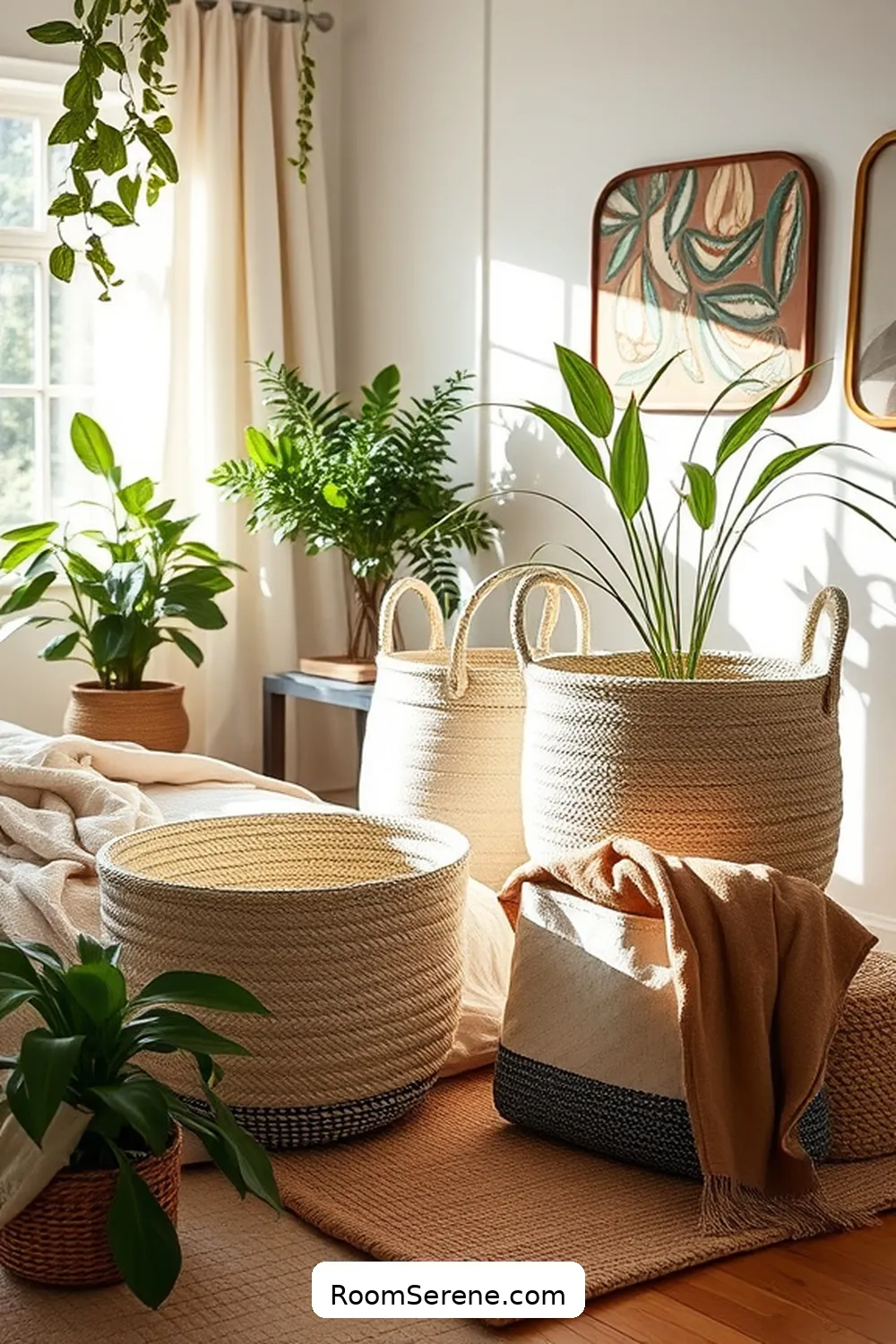 Versatile Organic Cotton Storage Baskets for Enhance Bedroom Comfort Using Organic Cotton: 19 Ways