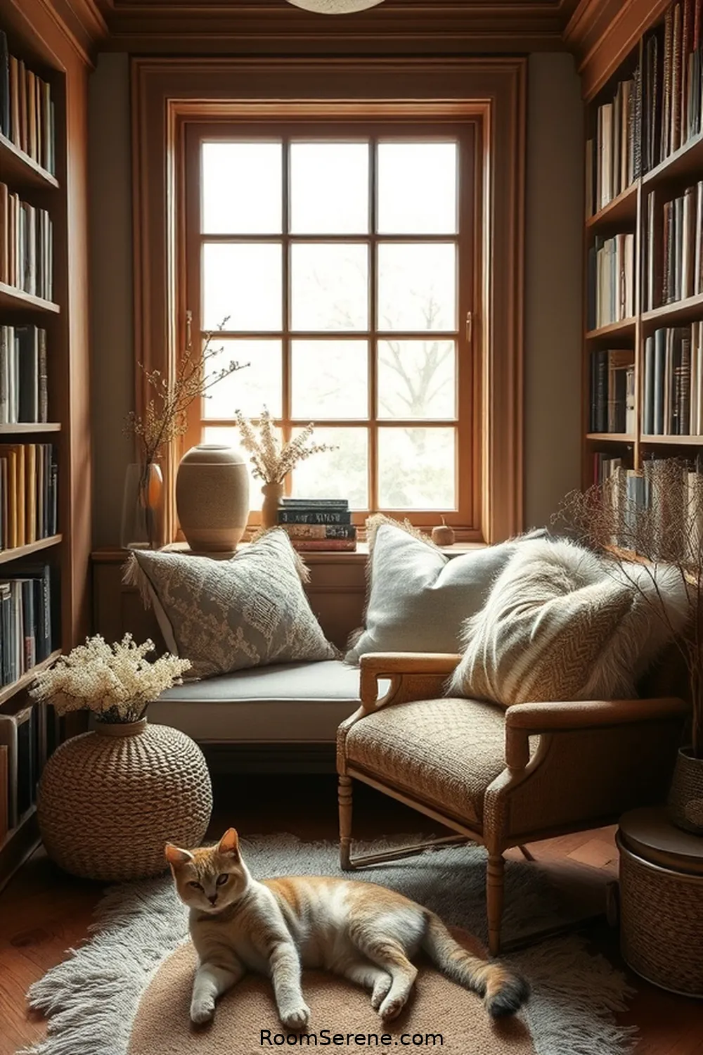 Enhance Comfort and Coziness in Your Library Using Natural Fibers 5 Enhancing Comfort With Cushions and Pillows for Enhance Comfort and Coziness in Your Library Using Natural Fibers