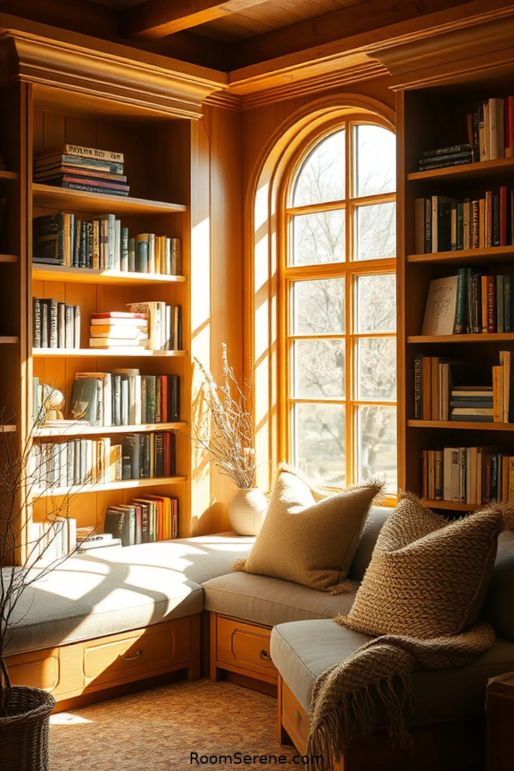 Enhance Comfort and Coziness in Your Library Using Natural Fibers 8 Incorporating Wood and Bamboo Elements for Enhance Comfort and Coziness in Your Library Using Natural Fibers