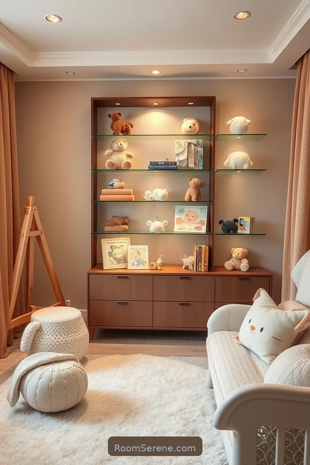 Enhance Comfort and Coziness in Your Nursery Using Glass 6 Incorporating Glass Shelves for Stylish Storage for Enhance Comfort and Coziness in Your Nursery Using Glass