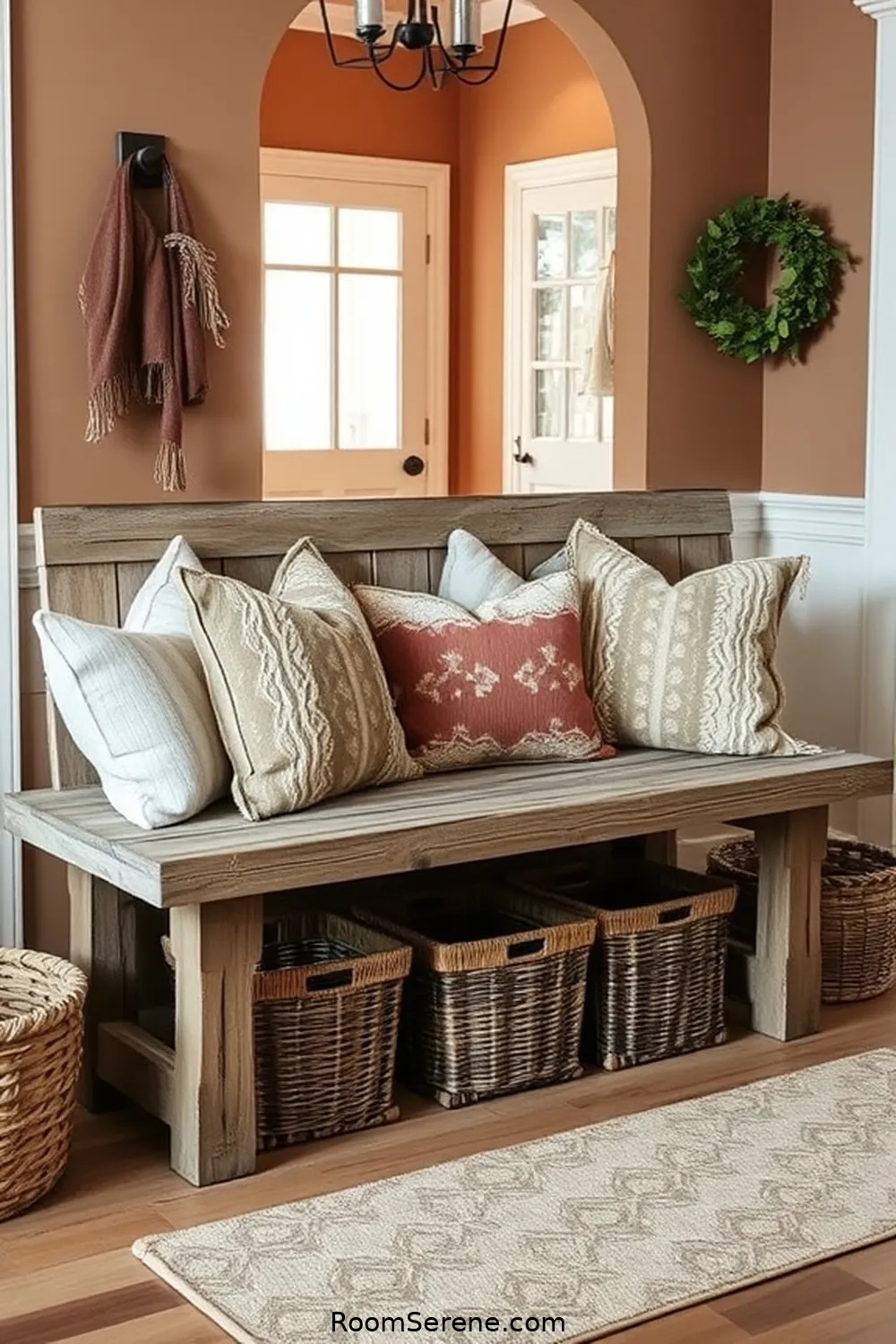 Building a Rustic Entryway Bench for How to Create Stylish Hallway Organization Using Recycled Wood