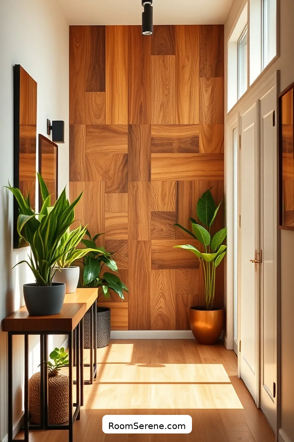 Designing a Unique Wood Panel Accent Wall for How to Create Stylish Hallway Organization Using Recycled Wood