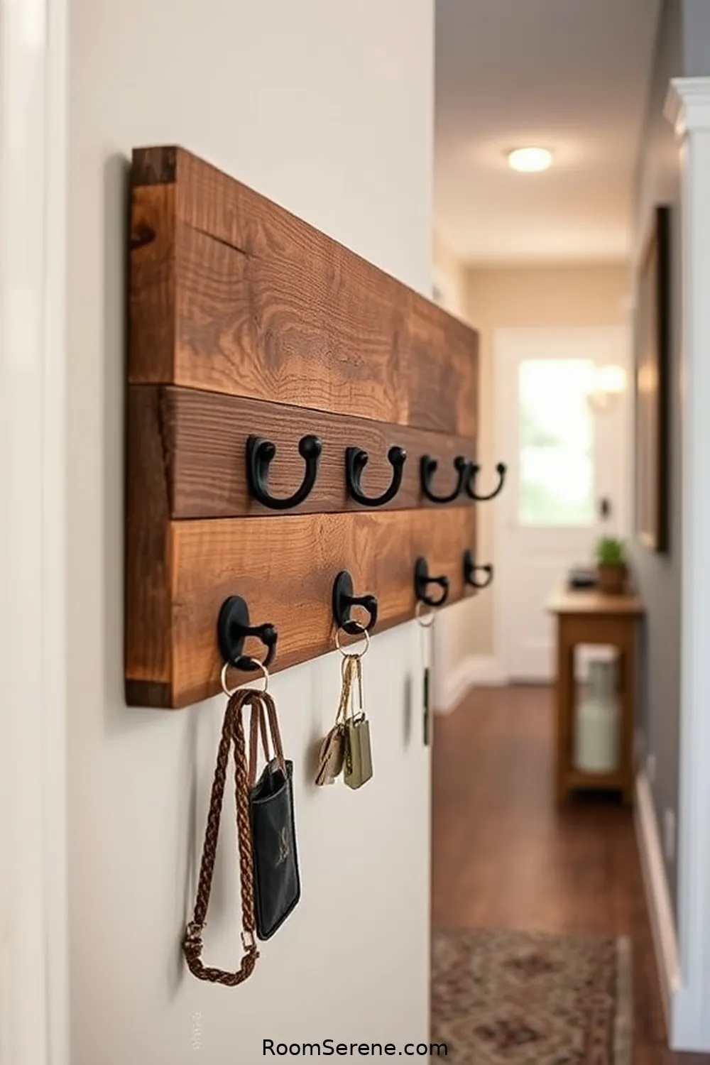 Making a Wall-Mounted Key Holder for How to Create Stylish Hallway Organization Using Recycled Wood