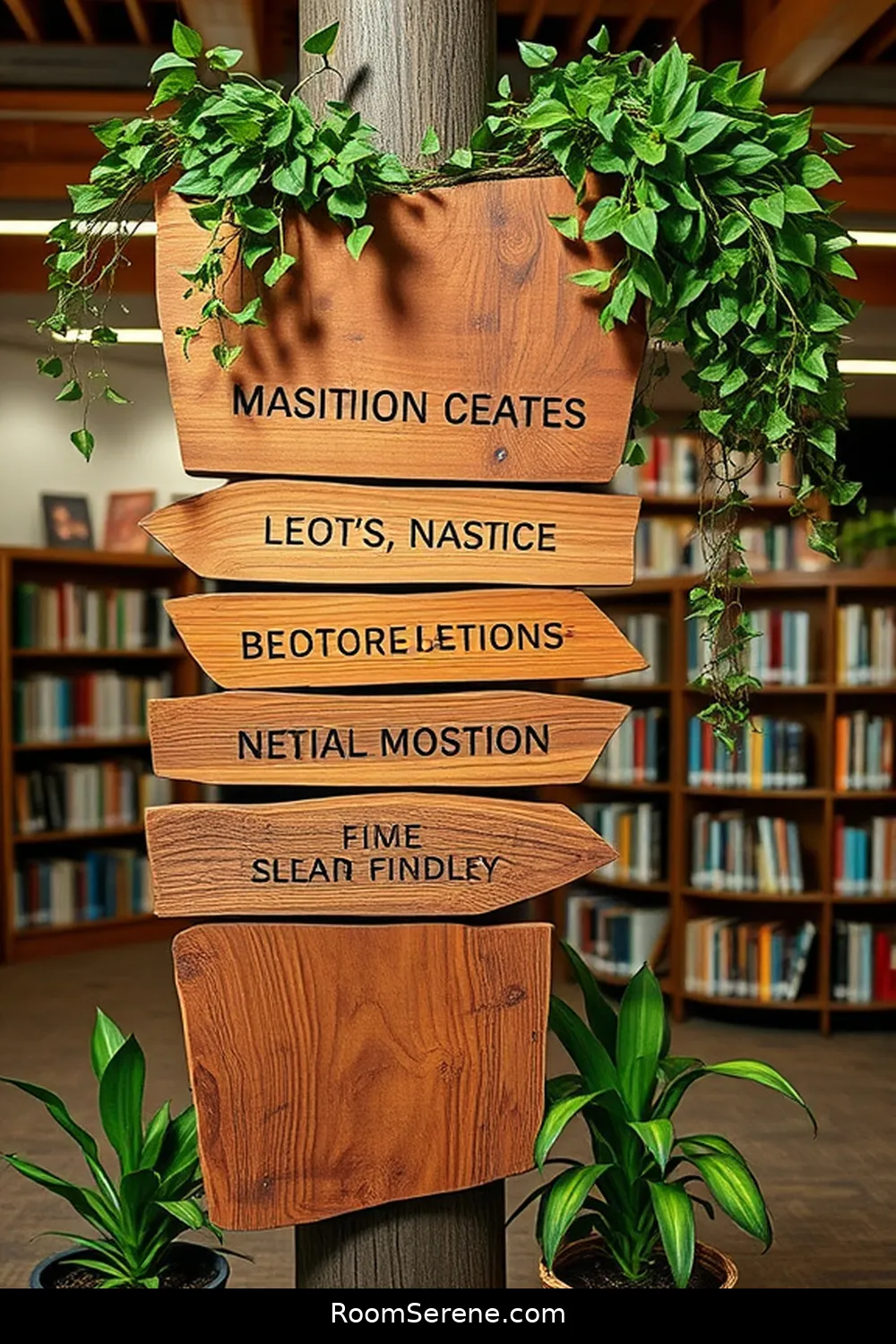 Innovative Library Organization Using Reclaimed Materials 9 Eco-Friendly Signage and Wayfinding Solutions for Innovative Library Organization Using Reclaimed Materials