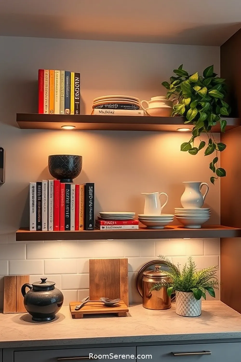 Innovative Storage Solutions for the Kitchen Using Solar-Powered Lights 6 Creative Lighting Solutions for Open Shelving for Innovative Storage Solutions for the Kitchen Using Solar-Powered Lights