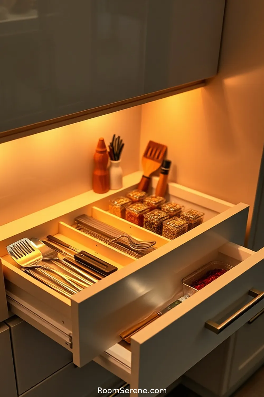 Innovative Storage Solutions for the Kitchen Using Solar-Powered Lights 7 Utilizing Solar Lights in Drawer Spaces for Innovative Storage Solutions for the Kitchen Using Solar-Powered Lights