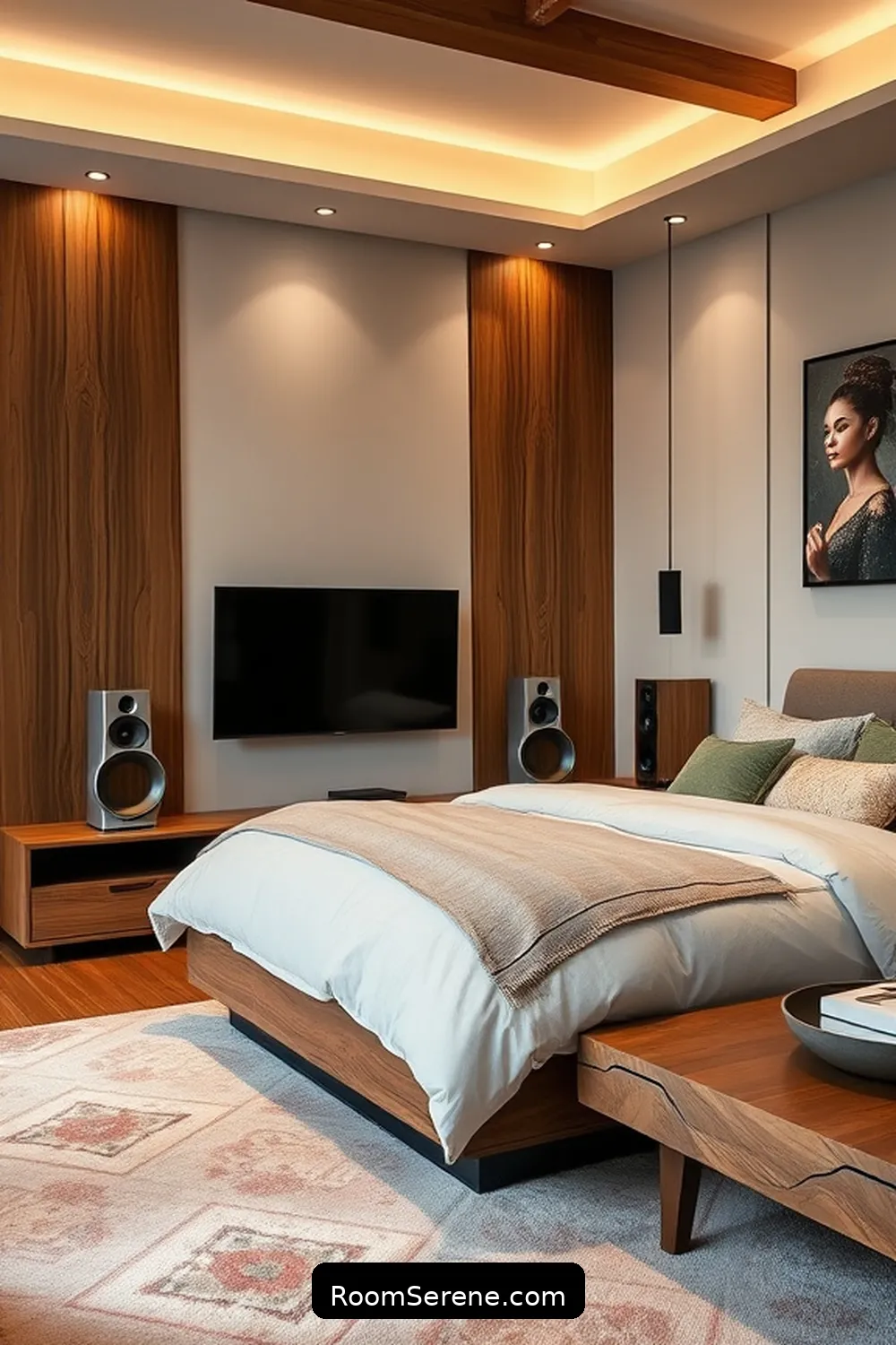 Integrating Smart Speakers and Sound Systems for Integrate Smart Home Features in Your Bedroom Using Recycled Wood