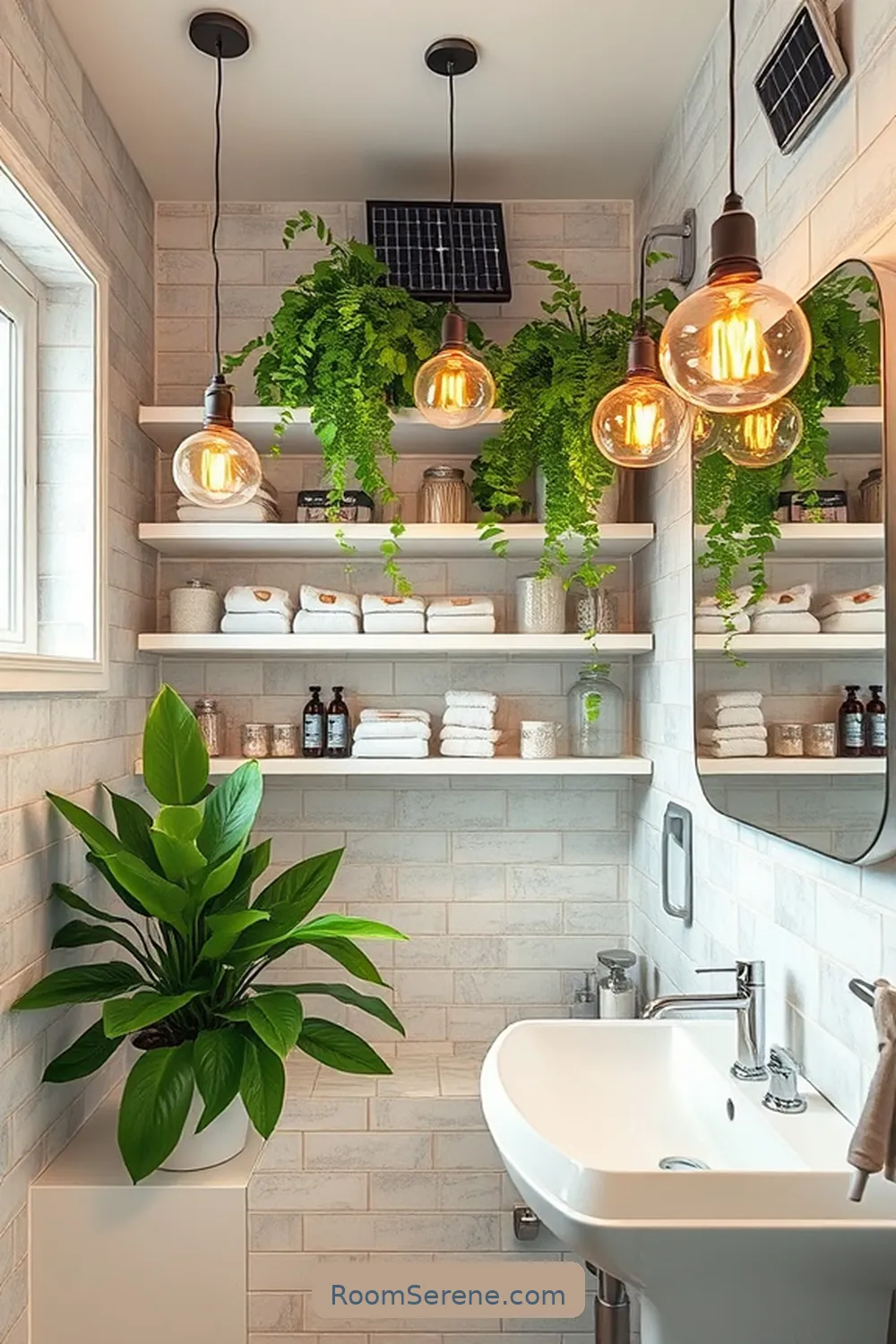 Maximize Bathroom Space Using Solar-Powered Lights for Organization 4 Creative Ways to Install Solar-Powered Lights for Maximize Bathroom Space Using Solar-Powered Lights for Organization