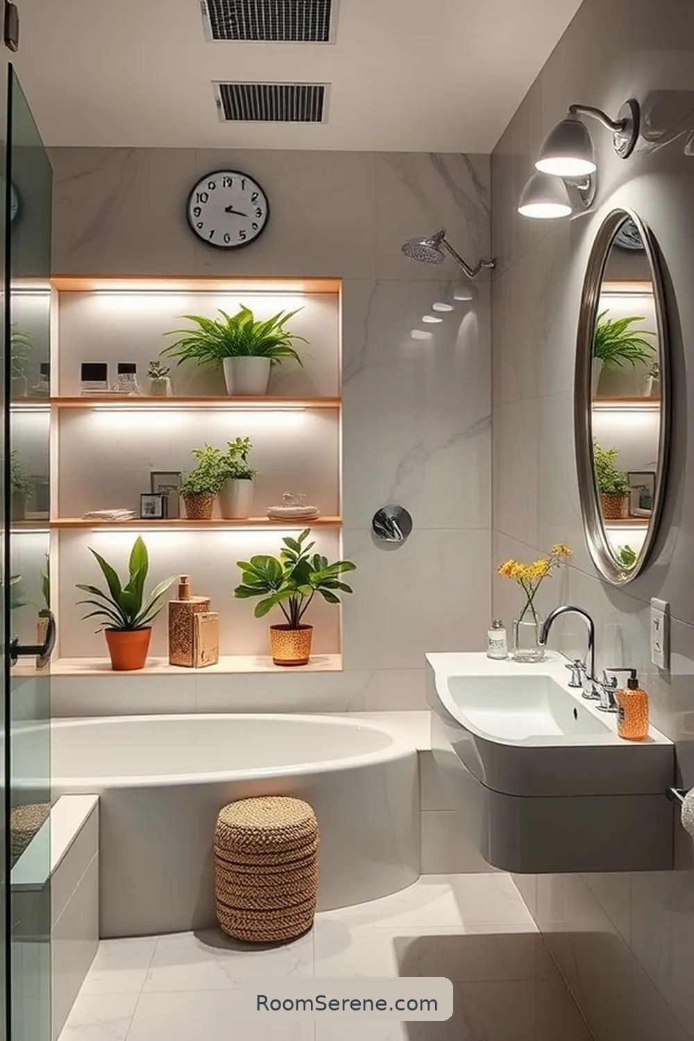 Maximize Bathroom Space Using Solar-Powered Lights for Organization 12 Inspiring Bathroom Makeovers With Solar Energy for Maximize Bathroom Space Using Solar-Powered Lights for Organization