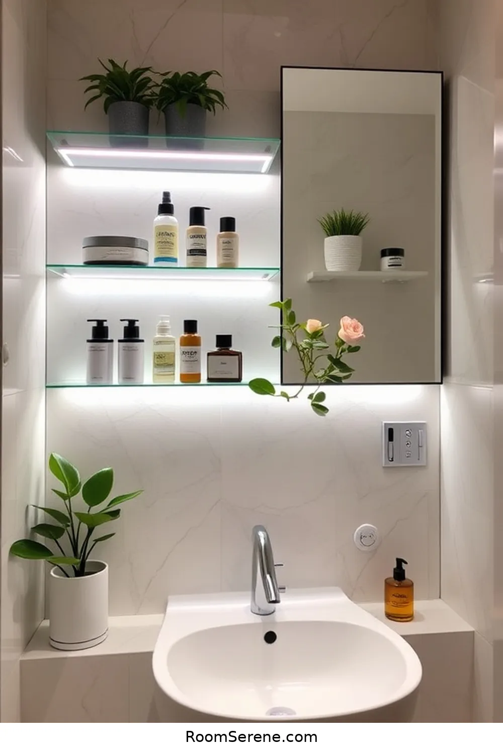 Maximize Bathroom Space Using Solar-Powered Lights for Organization 6 Organizing Your Bathroom With LED Strip Lights for Maximize Bathroom Space Using Solar-Powered Lights for Organization