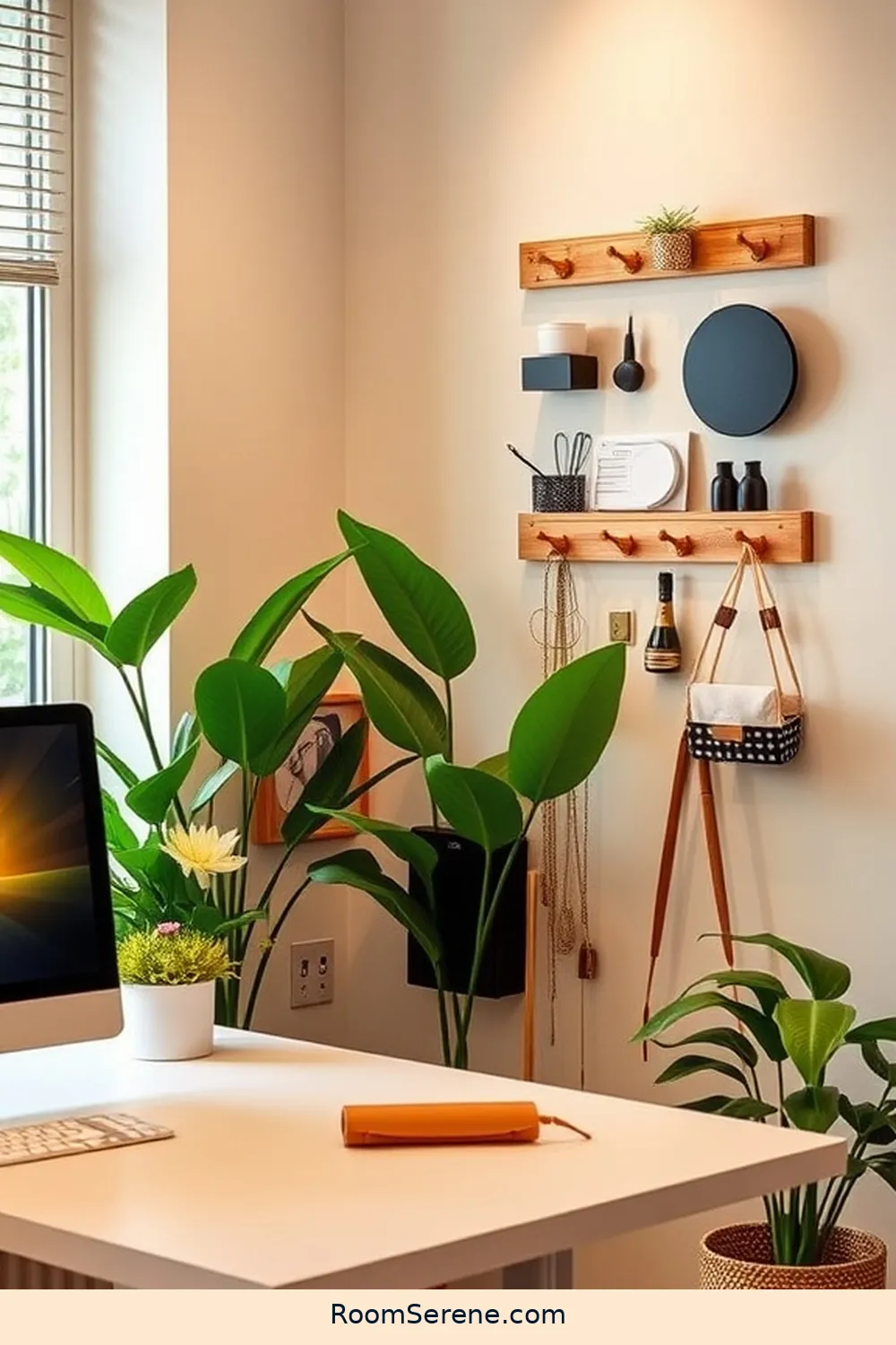 Maximize Home Office Organization Using Bamboo in 17 Easy Steps 9 Add Bamboo Wall Hooks for Easy Access for Maximize Home Office Organization Using Bamboo in 17 Easy Steps