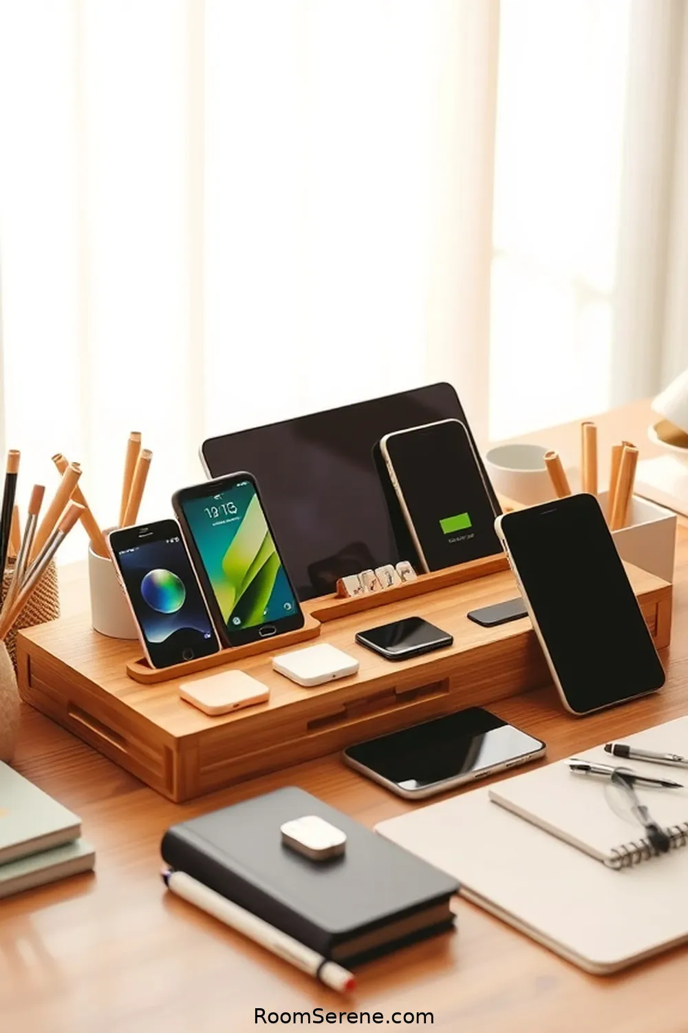 Maximize Home Office Organization Using Bamboo in 17 Easy Steps 15 Create a Bamboo Charging Station for Maximize Home Office Organization Using Bamboo in 17 Easy Steps