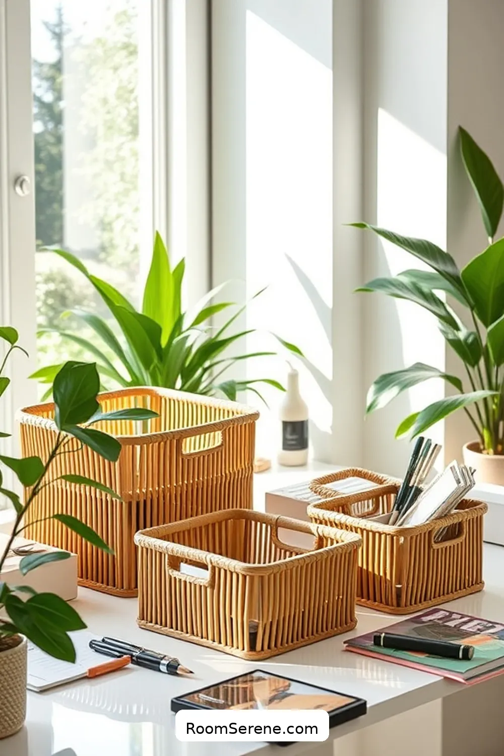 Maximize Home Office Organization Using Bamboo in 17 Easy Steps 8 Implement Bamboo Storage Baskets for Maximize Home Office Organization Using Bamboo in 17 Easy Steps