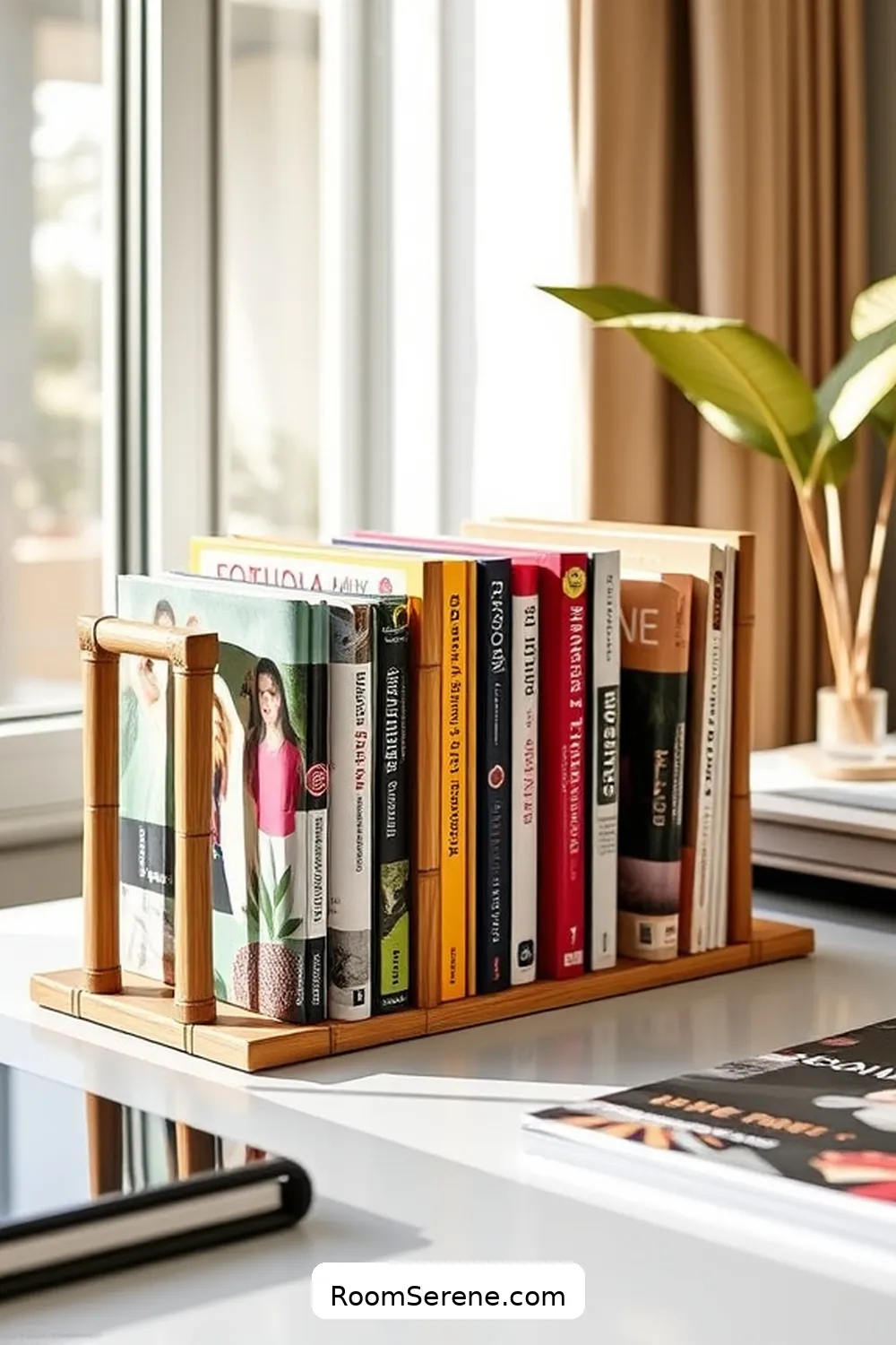 Maximize Home Office Organization Using Bamboo in 17 Easy Steps 12 Incorporate Bamboo Bookends for Books and Magazines for Maximize Home Office Organization Using Bamboo in 17 Easy Steps