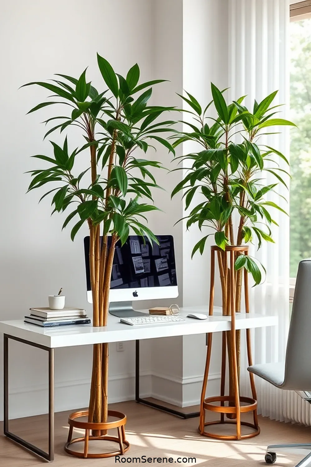 Maximize Home Office Organization Using Bamboo in 17 Easy Steps 11 Utilize Bamboo Plant Stands for a Green Touch for Maximize Home Office Organization Using Bamboo in 17 Easy Steps