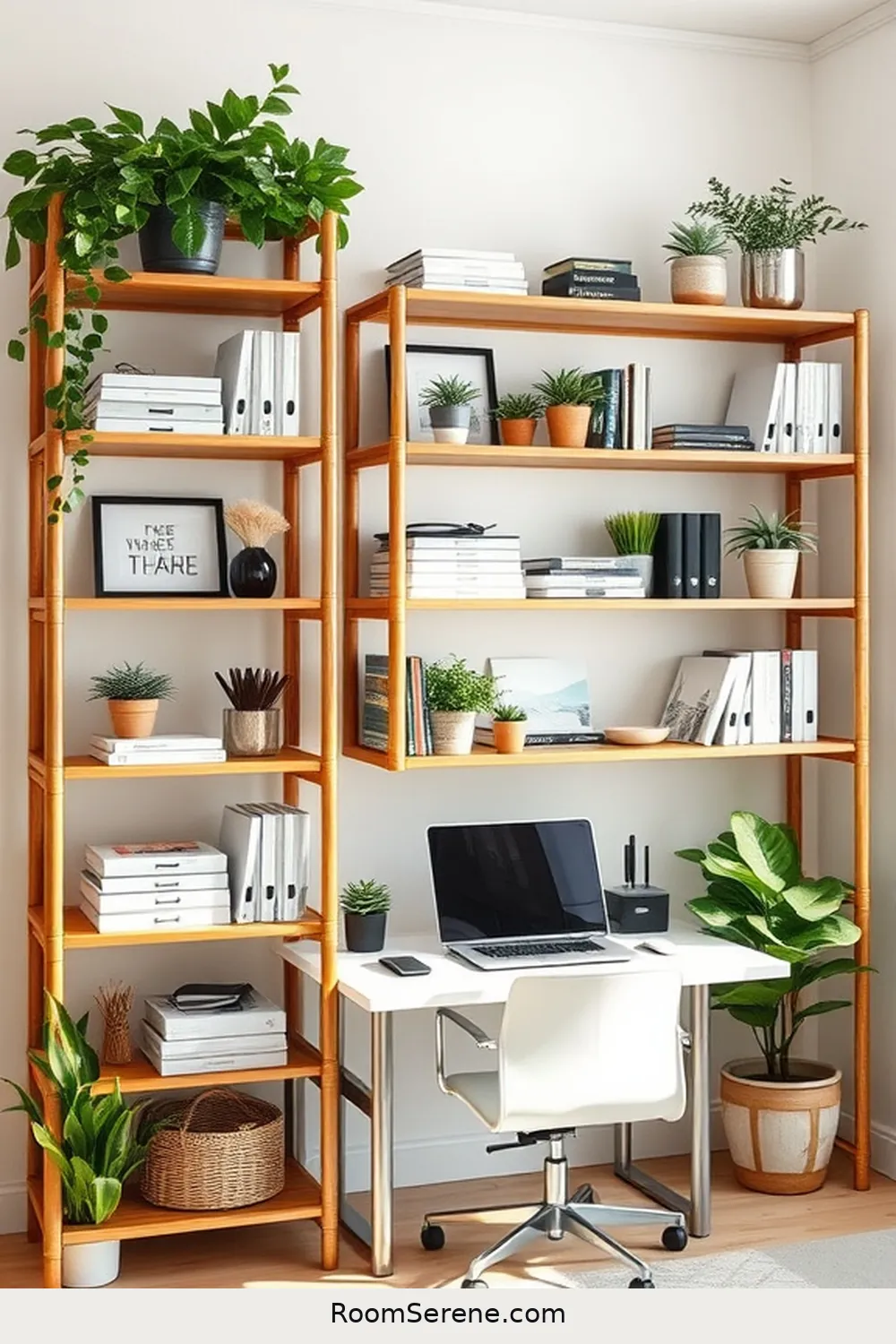 Maximize Home Office Organization Using Bamboo in 17 Easy Steps 3 Utilize Bamboo Shelving for Vertical Storage for Maximize Home Office Organization Using Bamboo in 17 Easy Steps