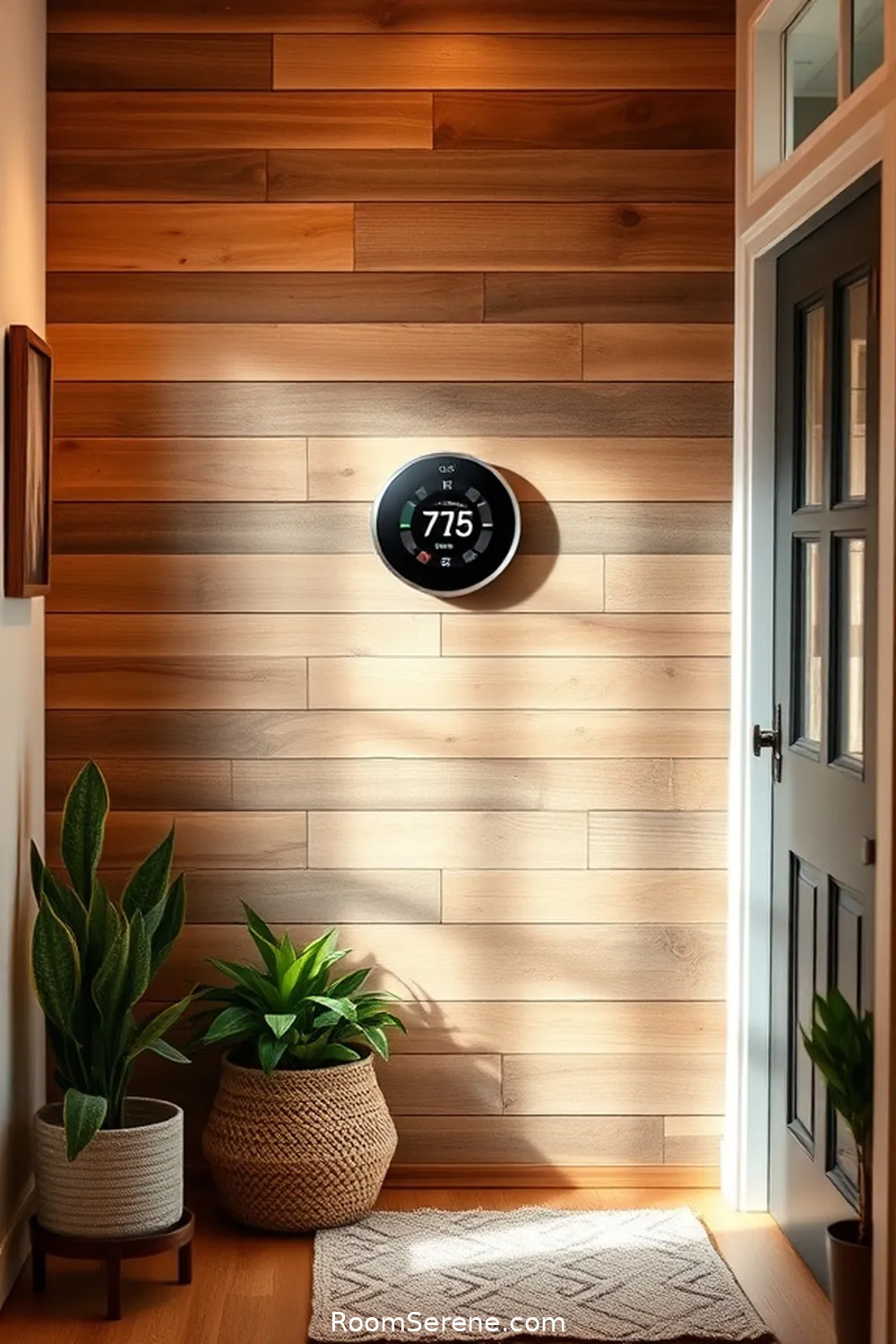 Smart Home Features for Entryways Using Recycled Wood 6 Smart Thermostats and Climate Control in Entry Spaces for Smart Home Features for Entryways Using Recycled Wood