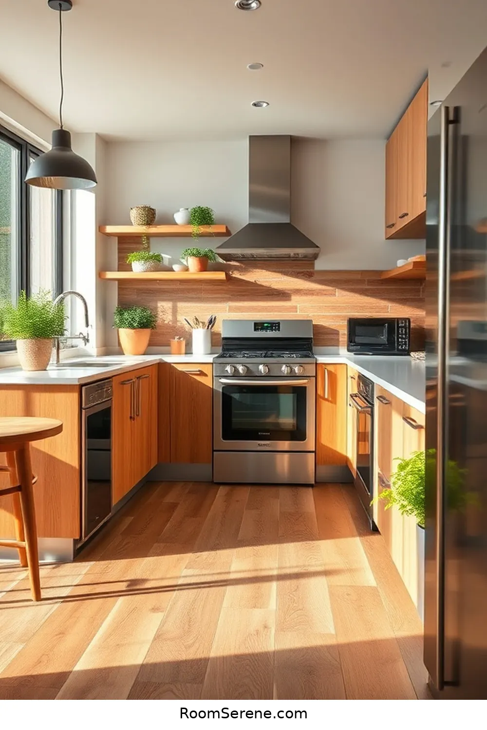 Sustainable Flooring Options for a Modern Kitchen for Smart Home Features for Your Kitchen Using Recycled Wood