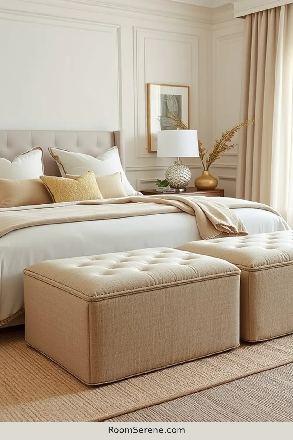 Stylish Storage Solutions for Your Bedroom Using Natural Fibers 14 Fabric Storage Ottomans for Dual Purpose for Stylish Storage Solutions for Your Bedroom Using Natural Fibers
